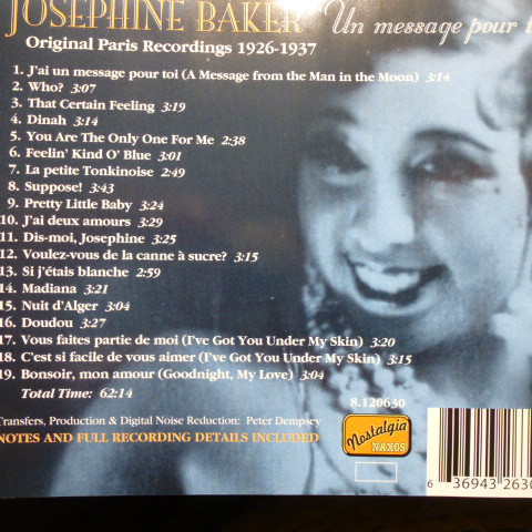 Album herunterladen Josephine Baker - Un Message Pour Toi Original Paris Recordings 1926 1937