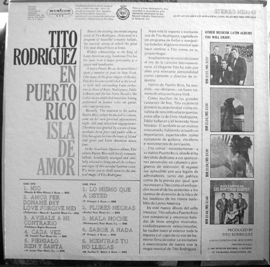 descargar álbum Tito Rodriguez - En Puerto Rico Isla De Amor