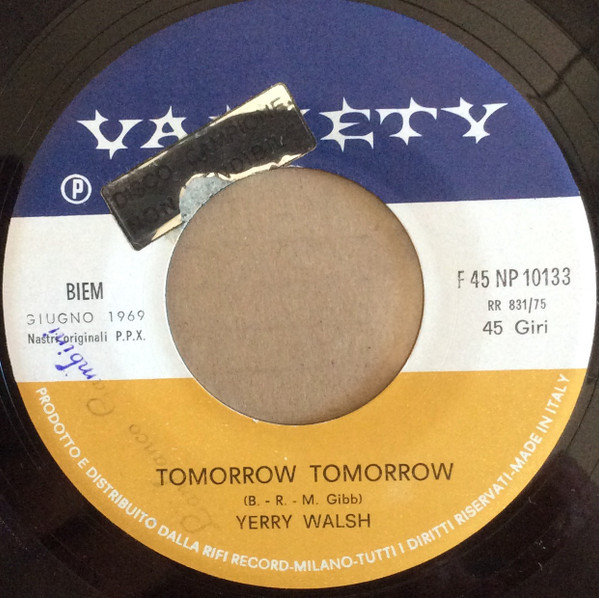 last ned album Yerry Walsh Anthony Swete - Tomorrow Tomorrow Love Is All I Have To Give