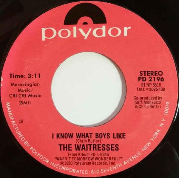 The Waitresses – I Know What Boys Like (1980, Vinyl) - Discogs