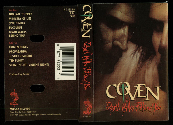 Coven – Death Walks Behind You (1989, Cassette) - Discogs
