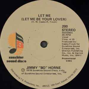 Jimmy "Bo" Horne - Let Me (Let Me Be Your Lover) / Dance Across The Floor album cover