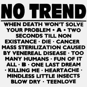 No Trend - When Death Won't Solve Your Problem album cover