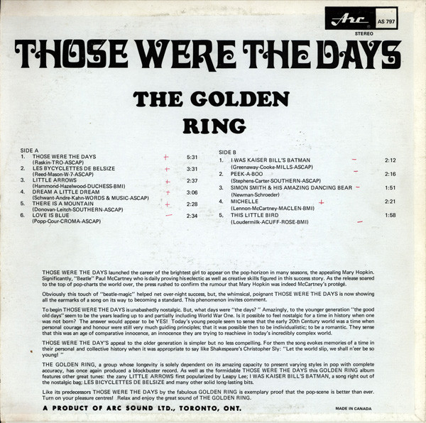ladda ner album The Golden Ring - Those Were The Days