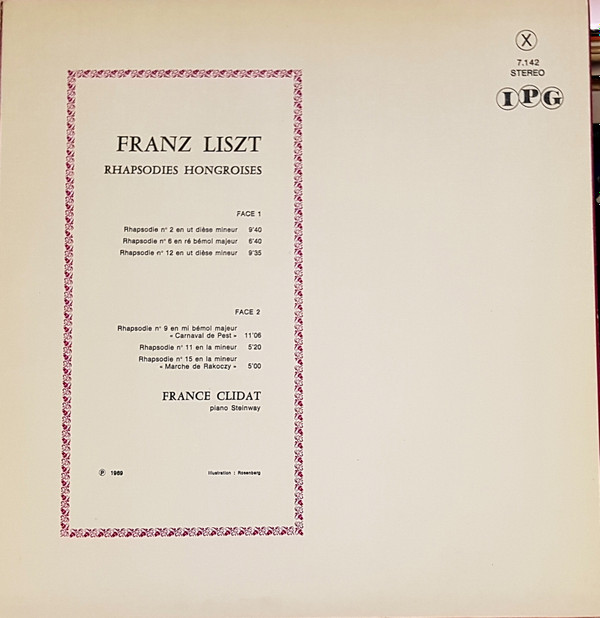 télécharger l'album Liszt, France Clidat - Rhapsodies Hongroises