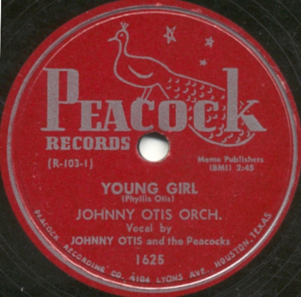 Johnny Otis Orch. – Young Girl / Rock Me Baby (1952, Shellac