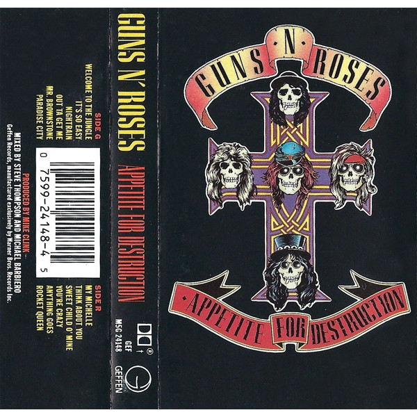 Guns N' Roses – Appetite For Destruction (1988, Cross Cover, Vinyl 