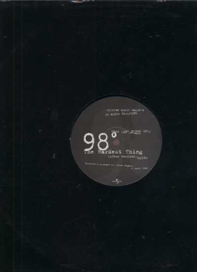 98 Degrees, The Hardest Thing, Vinyl (12, Promo)
