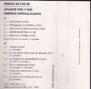 Album herunterladen El Aviador Dro Y Sus Obreros Especializados - Heroes De Los 80