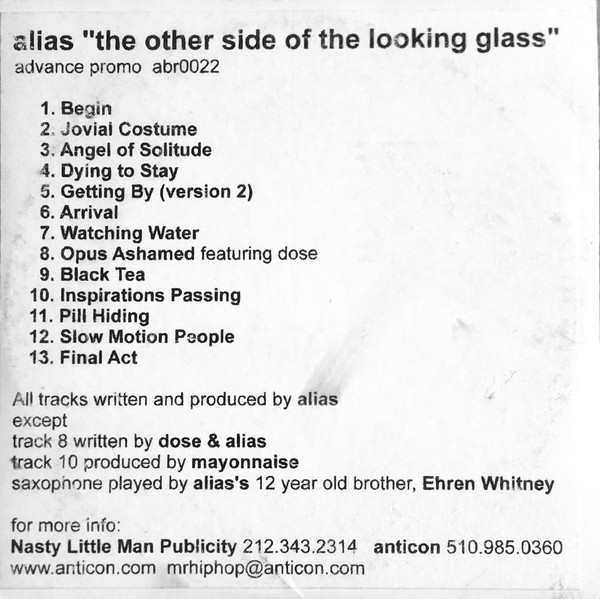 Alias – The Other Side Of The Looking Glass (2002, CDr) - Discogs