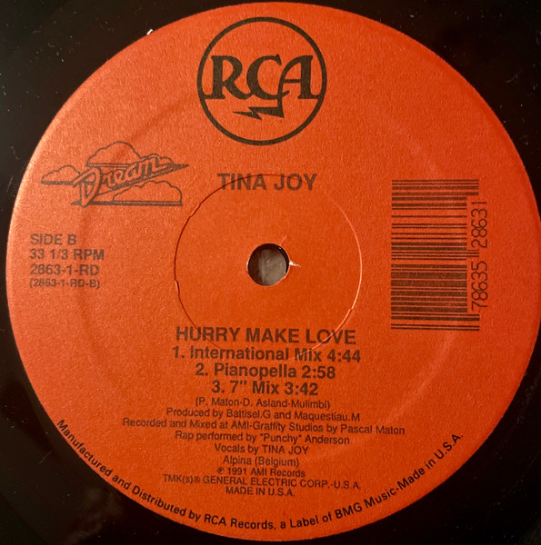 Tina Joy – Hurry Make Love (1991, Vinyl) - Discogs