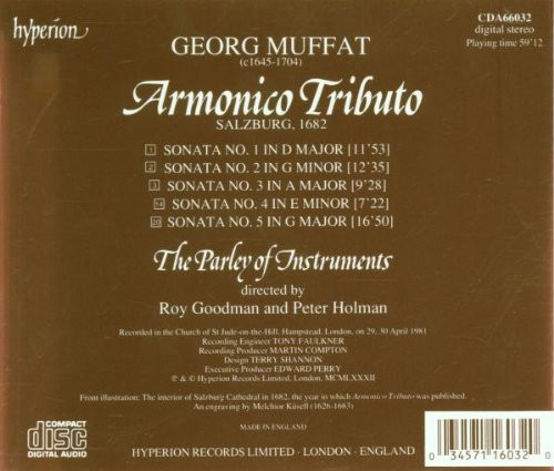 baixar álbum Georg Muffat The Parley Of Instruments, Roy Goodman And Peter Holman - Armonico Tributo Salzburg 1682