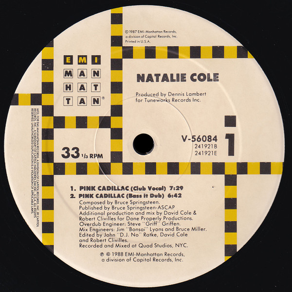 Natalie Cole – Pink Cadillac (1988, Vinyl) - Discogs