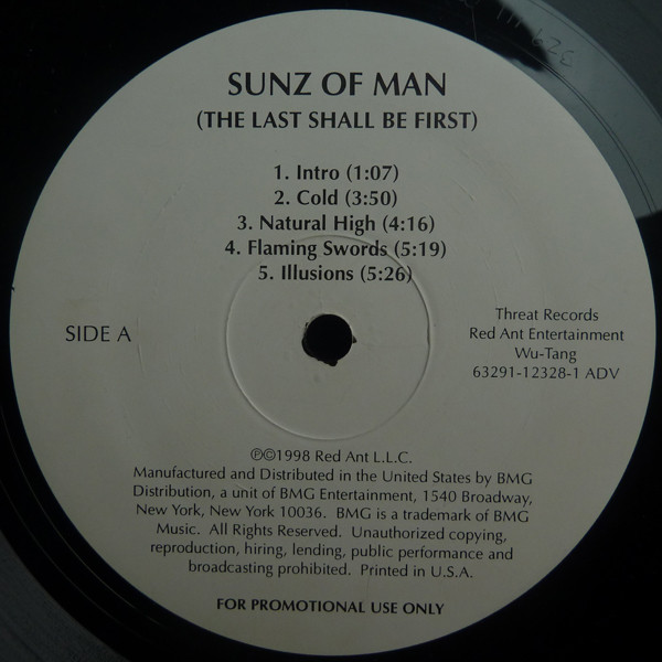 Sunz Of Man – The Last Shall Be First (1998, Clean, Vinyl) - Discogs
