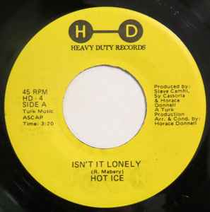 Hot Ice (3) - Isn't It Lonely album cover