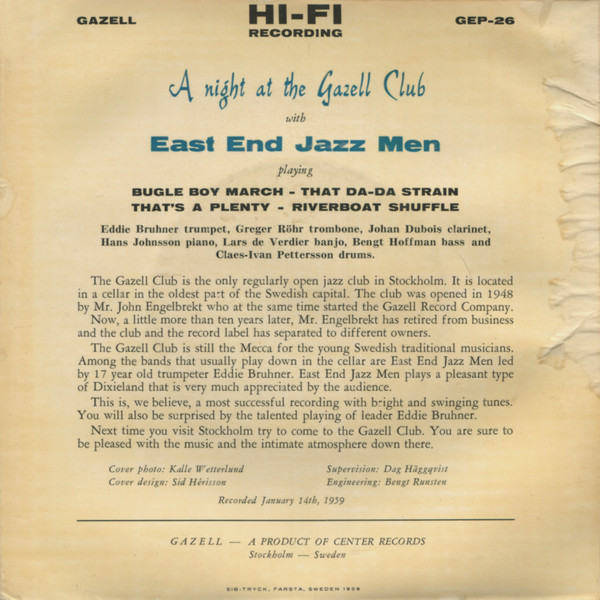 télécharger l'album East End Jazz Men - A Night At The Gazell Club
