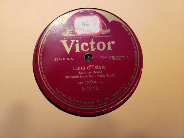 Enrico Caruso Luna d Estate 1916 Shellac Discogs