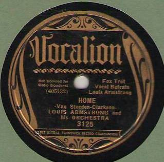 Louis Armstrong And His Orchestra – Home / All Of Me (1932, black 