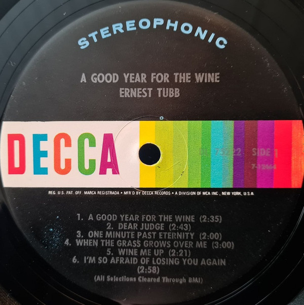 last ned album Ernest Tubb - A Good Year For The Wine