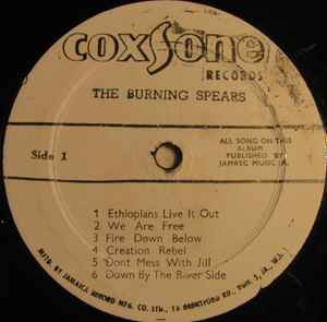 Burning Spear – Studio One Presents Burning Spear (1973, Vinyl