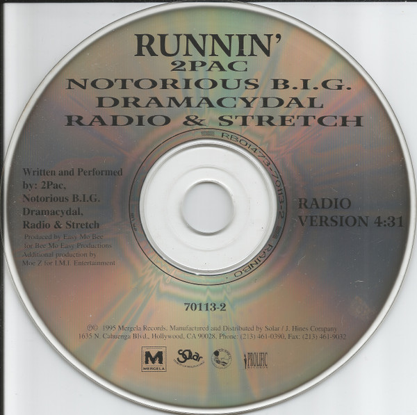 2Pac & Notorious B.I.G. – Runnin' ('98 Remixes) (1998, Vinyl 
