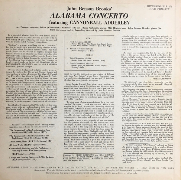 baixar álbum John Benson Brooks Featuring Cannonball Adderley, Art Farmer - Alabama Concerto