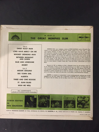 descargar álbum Memphis Slim - The Great Memphis Slim