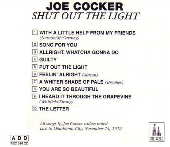 last ned album Download Joe Cocker - Shut Out The Light album