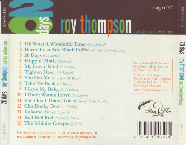 lataa albumi Roy Thompson & The Mellow Kings - 20 Days