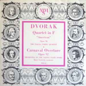 Quatuor Pascal - Dvorak Quartet In F "American" Opus 96 / Carnaval Overture Opus 92