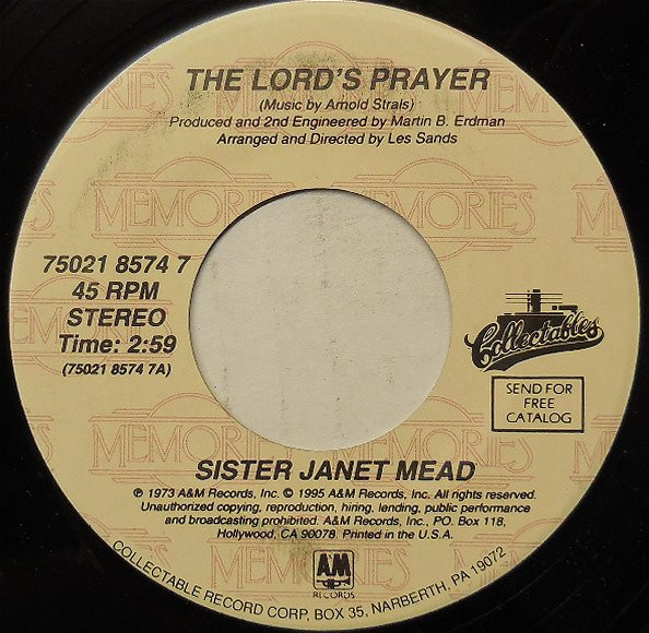 Sister Janet Mead The Lords Prayer Vinyl Discogs 