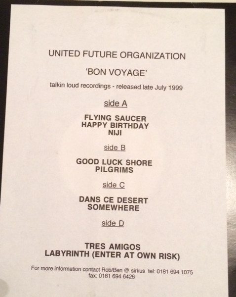 United Future Organization – Bon Voyage (1999, Vinyl) - Discogs