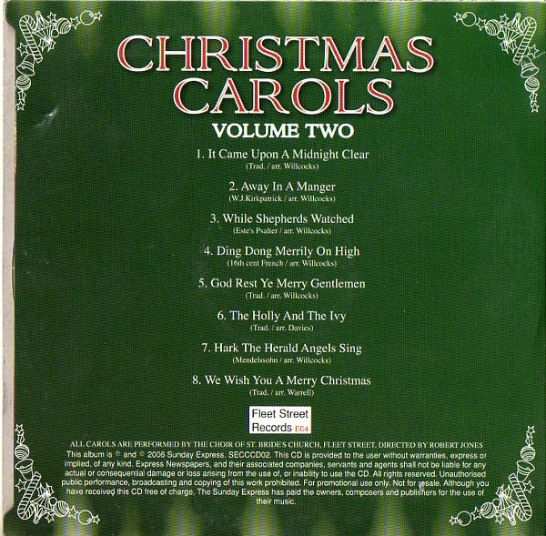 ladda ner album The Choir Of St Bride's Church, Fleet Street - Christmas Carols Volume Two