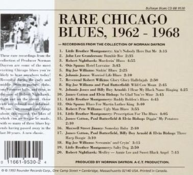 Album herunterladen Various - Rare Chicago Blues 1962 1968