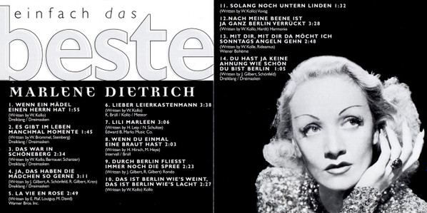 last ned album Marlene Dietrich - Einfach Das Beste