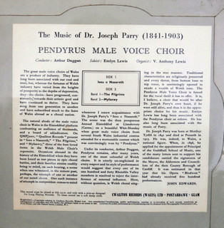 télécharger l'album The Pendyrus Male Voice Choir - The Music Of Dr Joseph Parry 1841 1903