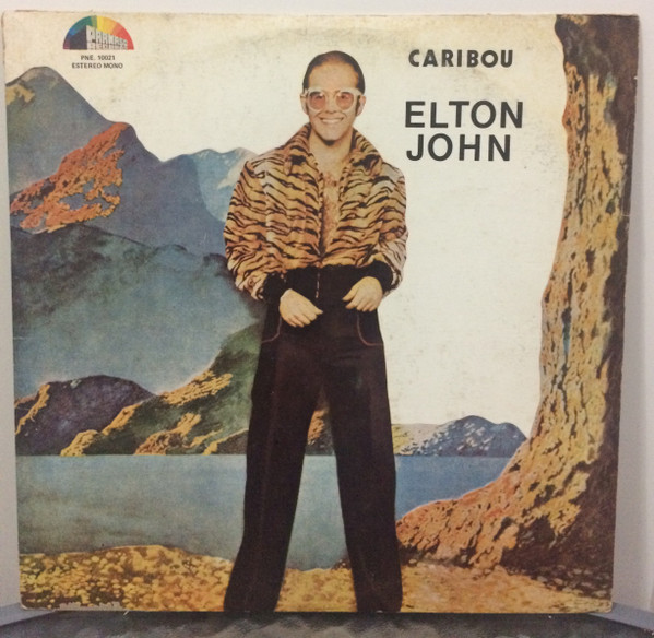 Bags  Rare Elton John Real Caribou Album Record Pebble Leather