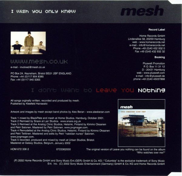 last ned album Mesh - Leave You Nothing