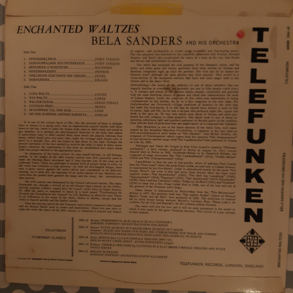 Album herunterladen Bela Sanders And His Orchestra - Enchanted Waltzes