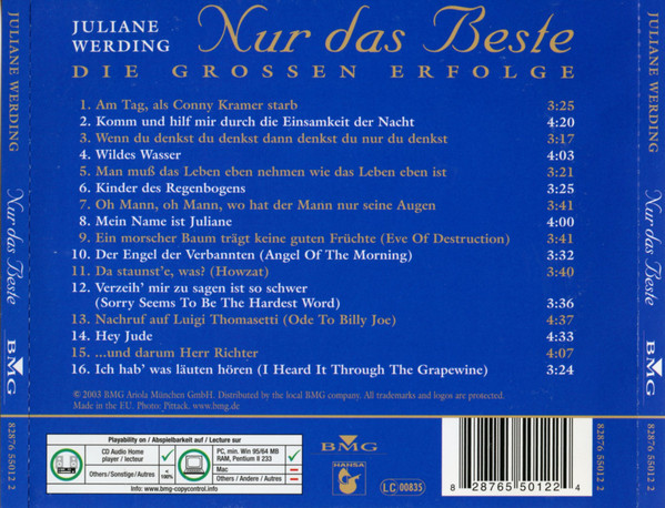 ladda ner album Juliane Werding - Nur Das Beste