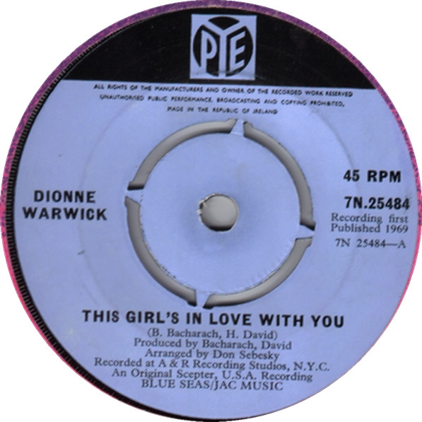 Dionne Warwick – This Girl's In Love With You (1969, Vinyl) - Discogs