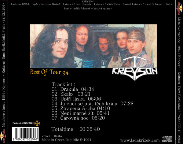 baixar álbum Kreyson - Metalové Vánoce 1994 Koncert KD Barikádníků Praha