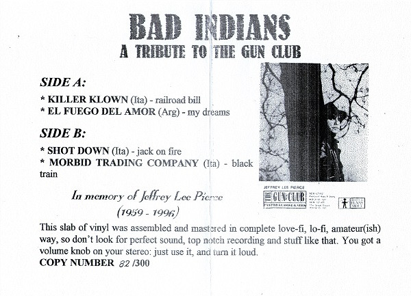 télécharger l'album Various - Bad Indians A Tribute To The Gun Club