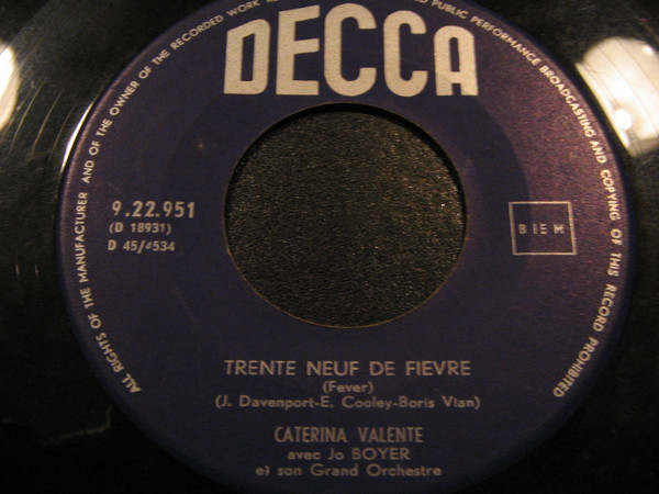descargar álbum Caterina Valente - Trente Neuf De Fievre Fever