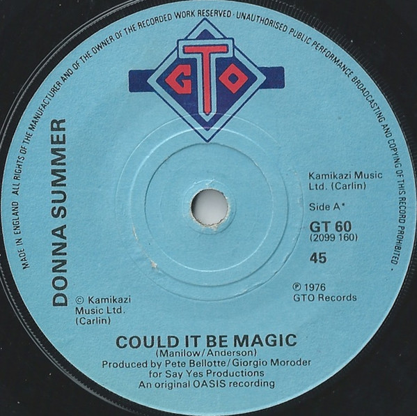 Donna Summer – Could It Be Magic (1976, Paper Labels, Vinyl 