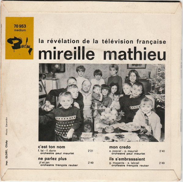 last ned album Mireille Mathieu - Cest Ton Nom Ne Parlez Plus Ils Sembrassaient Mon Credo