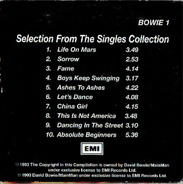 last ned album Bowie - Selection From The Singles Collection