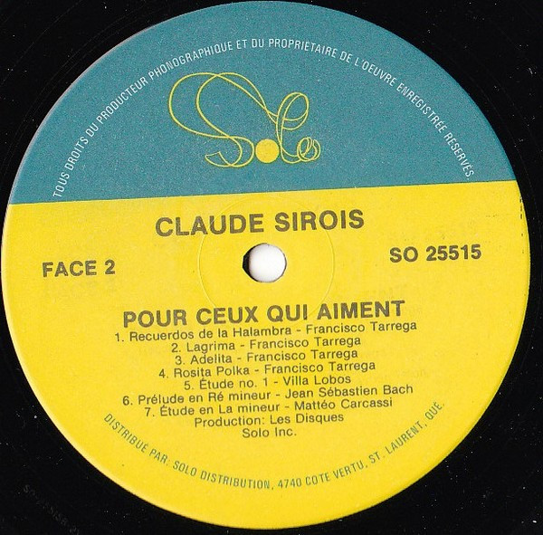 ladda ner album Claude Sirois - Pour Ceux Qui Aiment
