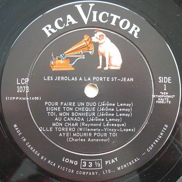 Les Jerolas - À La Porte St-Jean | RCA Victor (LCP-1073) - 3