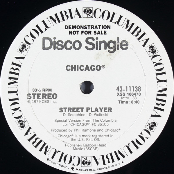 Chicago – Street Player (1979, Vinyl) - Discogs